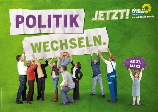Plakat "Politik wechseln. Jetzt!"